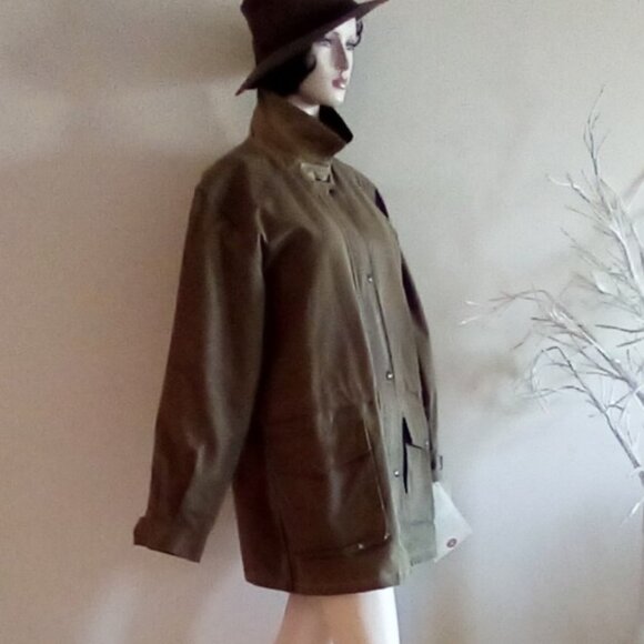 Women's The Australian Collection Waxed Cotton Made In Can NWT's Attached Sz M - Picture 2 of 13